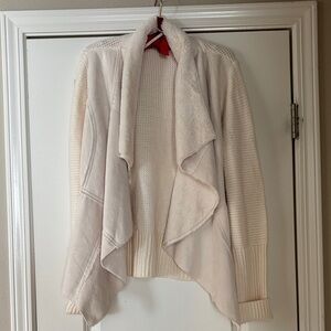 ❄️Knox Rose Ivory Draped Cardigan